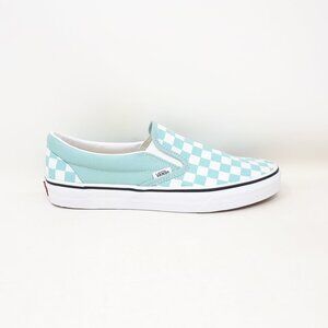 Vans Classic Slip On Checkerboard Canal Baby Blue Low Shoe Sneaker Womens Size